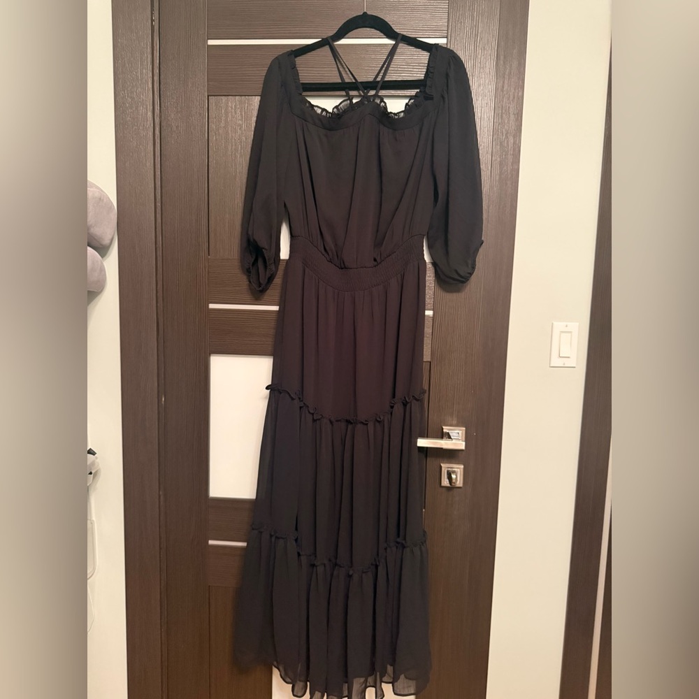 Elegant Black Off-Shoulder Dress
